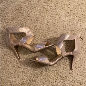 Gold Sparkly Strappy Heels